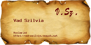 Vad Szilvia névjegykártya